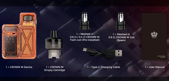 Uwell Crown M POD kit - испарители с изменяемым сопротивлением...