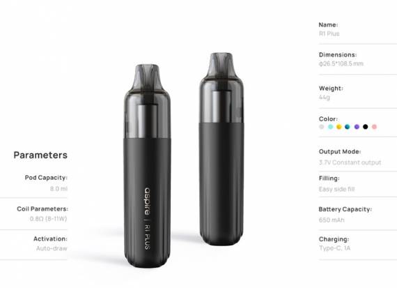 Aspire R1 Plus POD kit - решили взять емкостью...