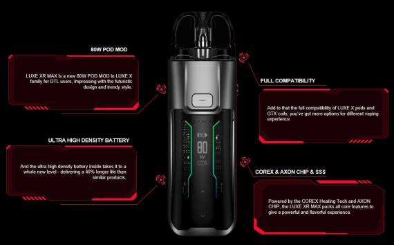 Vaporesso LUXE XR Max POD kit - умнее, мощнее, автономнее…