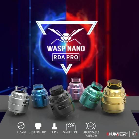 Oumier Wasp Nano RDA PRO - цельнометаллическая оса...