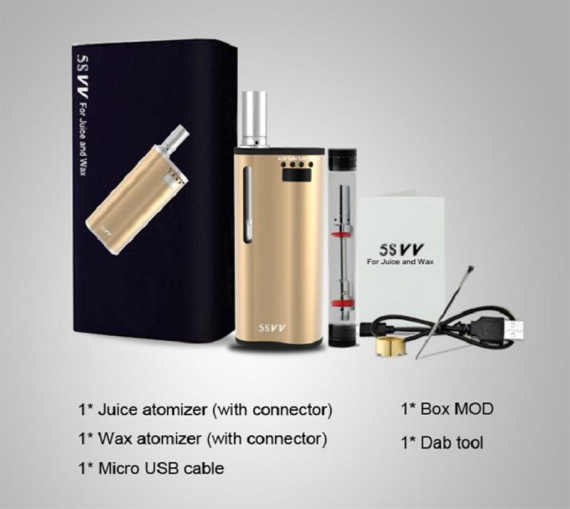 Mjtech 5S - электронная сигарета 2 в 1, с примесью вапорайзера