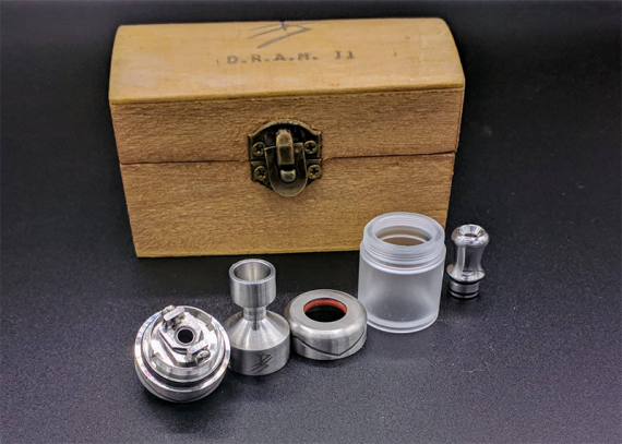 DRAM 2 Mtl RTA from Karadagis, with interestingly implemented racks and old-school design