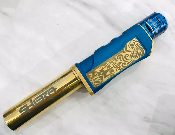 An interesting presentation of a 2-in-1 mechanical mod (SHIERA by MODERS of THE BOSS MOD)