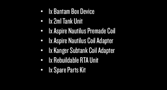 Bantam Box 30W. Стелс формат сегодня явно в моде. От компании SXK Pro Vapes