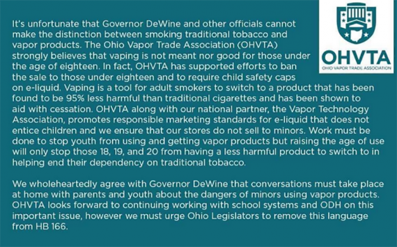 OHVTA выступает против законодательства, предложенного губернатором Огайо