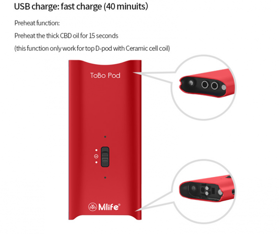 ToBo Pod - типичный представитель серии Pod-систем для быстрого вэйпинга от компании Mlife