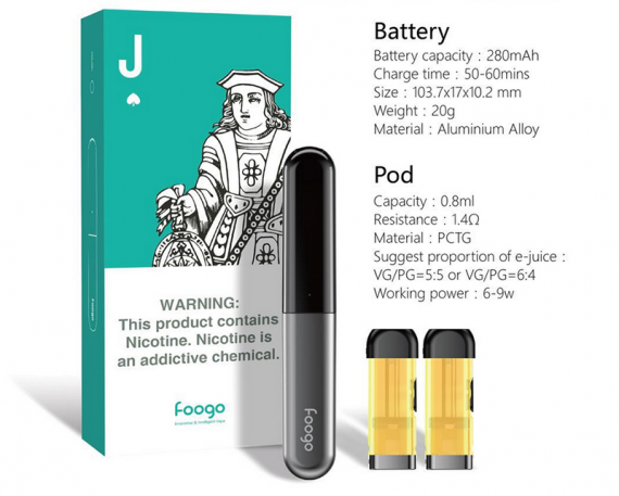 И еще один POD с многоразовым картриджем. J Pod Kit от компании Foogo